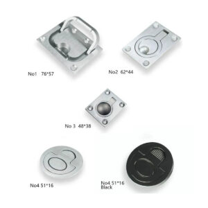 304 Stainless Steel Marine Hardware - Square Pull Ring for Yacht Flooring - Deck Hatch Latch with Lid Catch Boat Storage Cabin