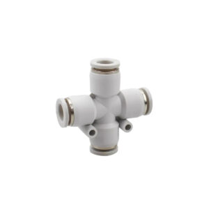 PZG-4 6 8 10 12 mm Pneumatic Air cross Hose Quick Connectors - Fast Plug 4-Way Fittings PU/nylon tube Multi-Port Serial Tubing