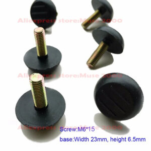 M6 *15 screw on feet pad Leg Adjustable Base width 23mm Screw-in Furniture Cabinet Table Levelling Glide Feet  Foot Feet pad