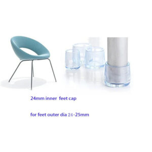 24mm transparent chair feet leg cap cover pad PVC clear plastic tube feet end furniture table desk anti-slip,anti-scratch