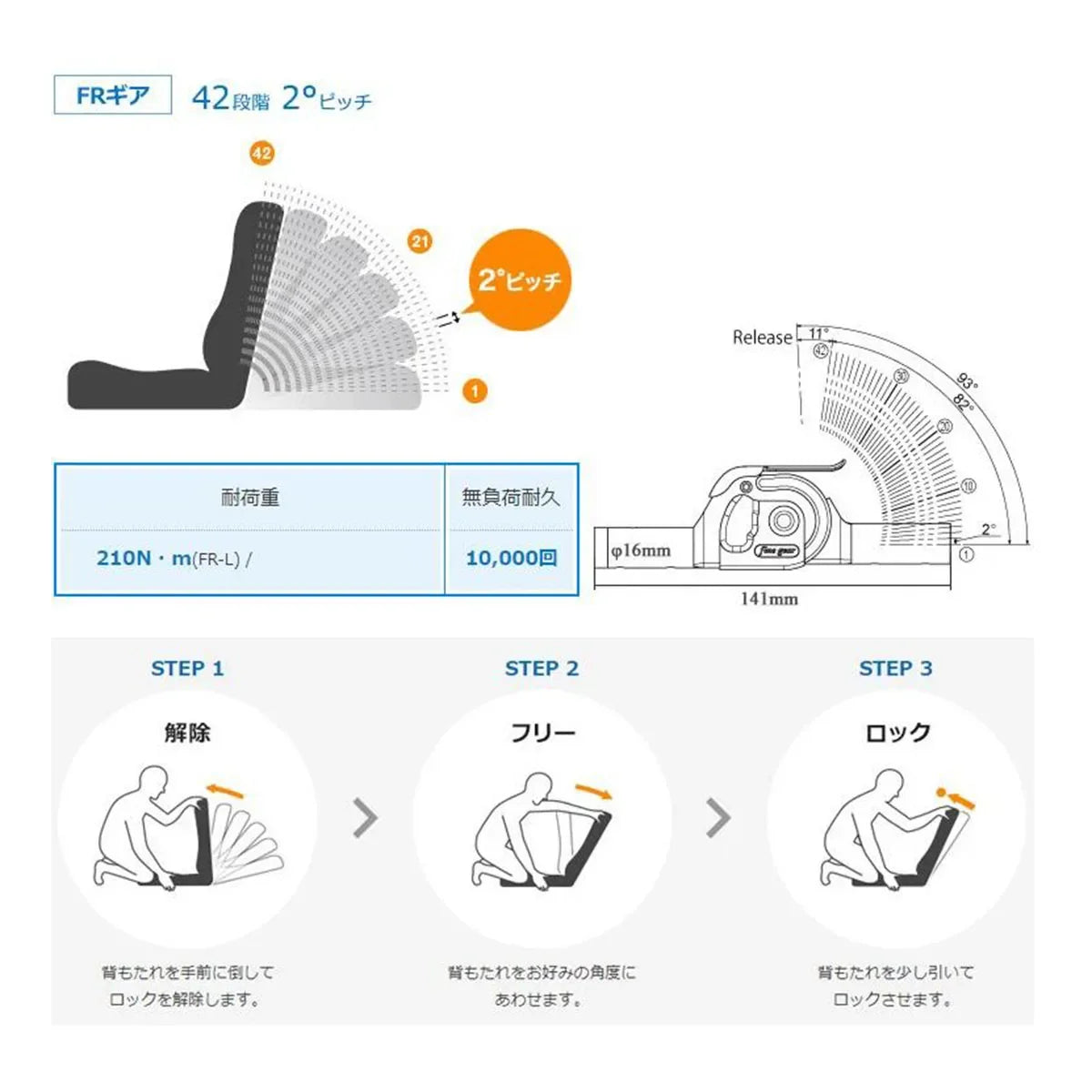 42 gears Folding Sofa hinge seat multi step japan Adjustable connector upward 180 degree Hardware Furniture Ratchet Hinges - Image 2