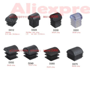 Arched square tube plug 19 20 22 25 30mm plastic end cover blanking tube cap ball head surface round shape chair beach bed