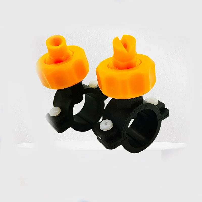 Direction adjustable plastic nozzle 1,1.2 inch pipe steel clamp tube detachable clip mist water sprayer