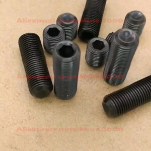 12.9 grade steel Set screw UNC 5/16-18 coarse pitch Grub Screws Inner Hex Socket Flat point and cup point length 1/4-1-3/4 inch