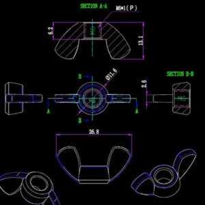 M6 Wing nuts arcylic clear plastic nuts transparent Adjustable Lighten airplane model aircraft,LED Lighting isolation DIN315 nut