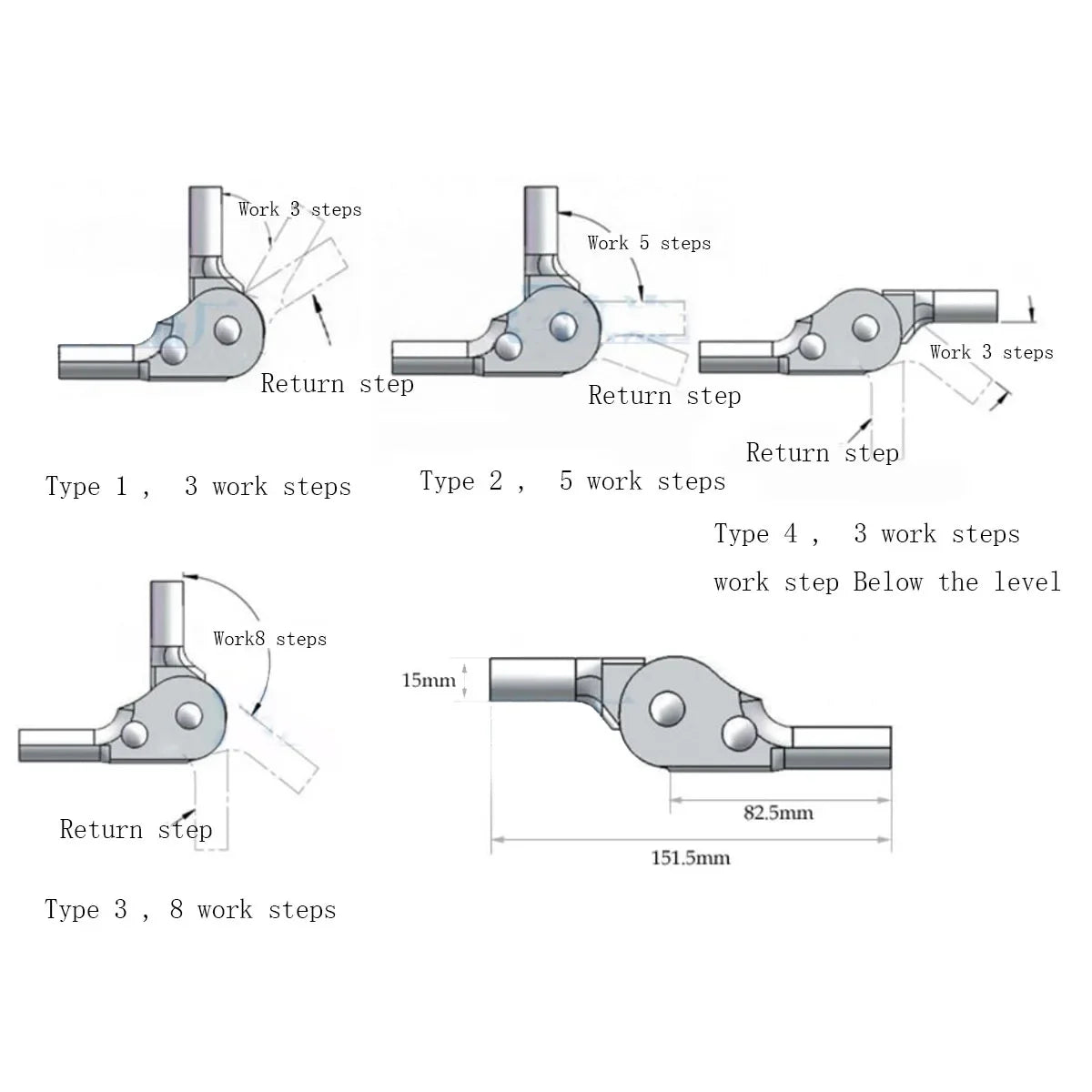 Adjustable tatami Sofa Hinge 3 5 8 Steps Backing Angle for Customized Comfort and Support, DIY Furniture Accessory - Image 2