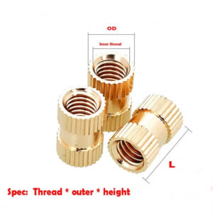 Molding Brass nut UNC 2#-56 4#-40 6#-32 8#-32 10#-32 1/4-20 phone injection nut brass knurled nut electronic