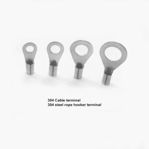 304 steel rope connector OT 1.5mm2 M3 M4 M5 M6 Crimping terminal High temperature  twist wire rope terminal