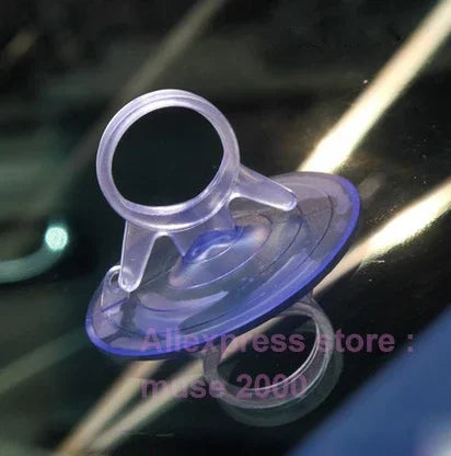 4.5cm dia sucker PVC sucker pole hanging head plastic car sunshade hooker clear black smooth flat tile glass sucker hanger - Image 2