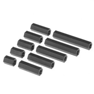 Black M4 height 6 8 10 12 15 18 20 22 25 30 35mm nylon nut female hexagon spacer black standoff board isulation plastic nut SShk