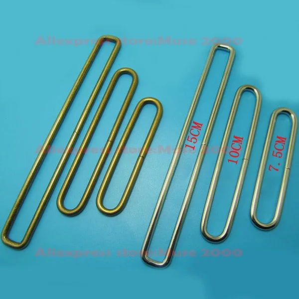 Weaving tape buckle metal steel ring oblong elliptical shape belt anchor clip fastener Adjusting Shoulder straps buckle bag - Image 5