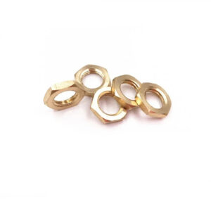 Fine pitch nut brass hex nut M8*1 M10*1 M12*1 thin nut 3mm 4mm thickeness lights screw nut fastener