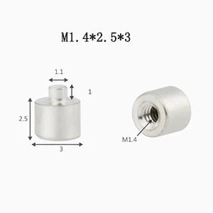 M1.4 standoff brass spacer copper weld soldering pin PCB LED SMT thread connector Copper Nut threaded pass Column - Image 2