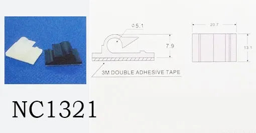Wire clip Adhesive backing mount cable clamp mount Car computer electronic equipment wire distribution collection - Image 7