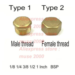 Brass Pneumatic joint plug ending male female thread 1/8 1/4 3/8 1/2 3/4 1 Inch fittings brass tube joint thread ending