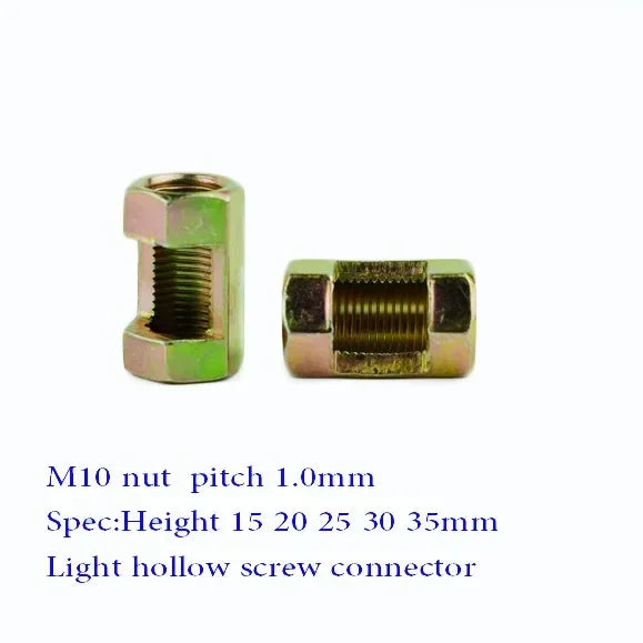 SS M10 * Pitch 1.0mm slotted side nut steel hollow screw lamp connector ceilling light bolt fastener threaded pole connecting - Image 2