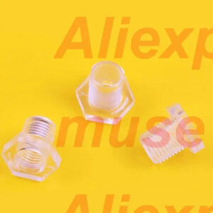 M10 Length 10 mm Hex hollow screw pitch 1.0mm Transparent clear LED Light decoration screw,plastic wire grommet cable outlet