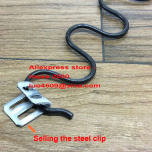 Sofa spring hooker hanger fastener, 4 holes screw nail install bed furniture 27x20mm Length S spring plastic half wraped