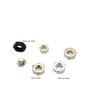 6#-32 unc hex nut coarse VGA Computer host PCB nut,Coarse Thread,outer hex hexagon Screw nut zincc nickel plated