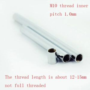M10 Steel hollow screw bolt , pitch 1.0 fine thread mm LED light wire cable through hex fastener desk table lamp ceilling light
