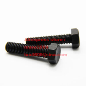 M6*10 12 15 20 25 30 35 40 45 50mm plastic bolt screw external hex PA black machine set fastener DIY lighten airplane toy Lights