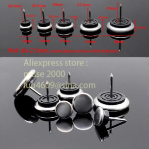 19 22 27 32 40 mm dia bottom nail pad steel feet pad wood furniture sofa cupboard highten floor pad chair table feet pad steel