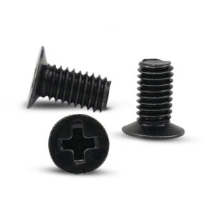 black M2.5 m3 m4  304 steel Countersunk thin head screw flat cross metric hardware screw bolt computer notebook PC SSD Sscrew