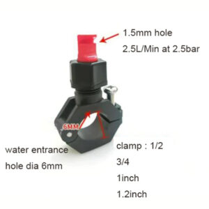 1/2 3/4 inch clamp tube flat fan shape 120 degree jetting spray nozzle car washing plastic nozzle corrosion proof