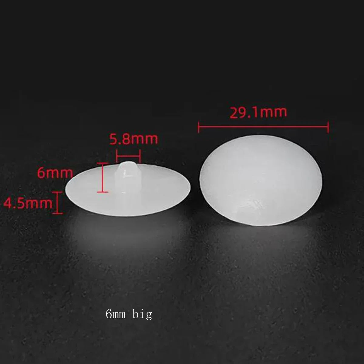 For round dia 6 mm hole plug semi clear plastic hole inserting pad arched bottom cover cap sofa chair desk feet damper cabinet - Image 3