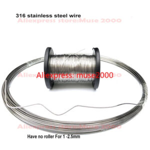 flexiable hardness 0.1 0.25 0.3 0.4 0.5 0.6 0.8 1 1.2 1.5mm welding line wire rope  316 stainless steel wire single line dia