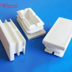 10x20 15x30 20x40 25x38 25x50 30x60 40x60 mm white tube Insert End Cap Rectangle oblong column pole desk table bed leg cap