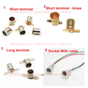 4 types E10 lamp holder 1.5v/2.5v/3.8v/6v E10 bulb light connector Socket circuit electrical laboratory science teach test  light base