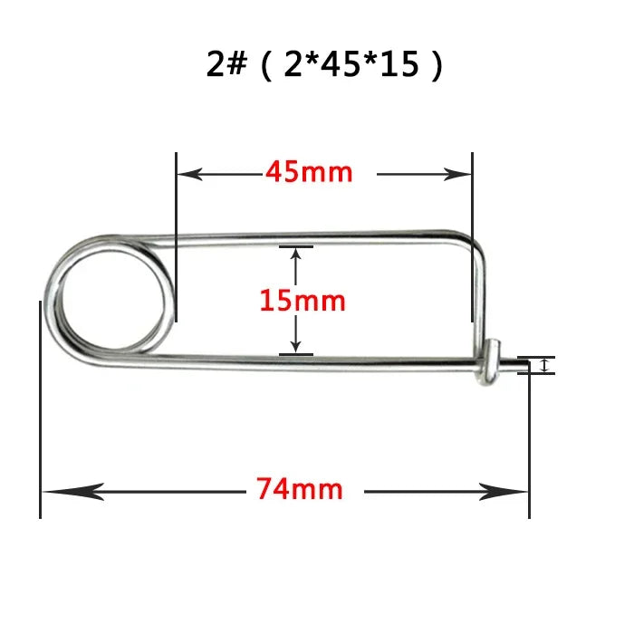 Brooch steel Steel safty dia 2 3 4 5 6 6.5 8mm square shape spring pin quick lock Brooch locking fastener car