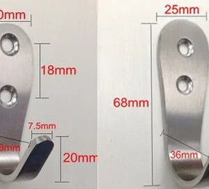 Steel single Hook door back clothes bathroom wall mounted Kitchen wall clothed steel hook hanger solid material