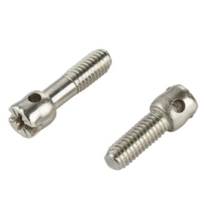 Nickle plated steel M3 M4 Hole head steel eye screw lead seal car ammeter phillips cross heap steel wire electricity meter