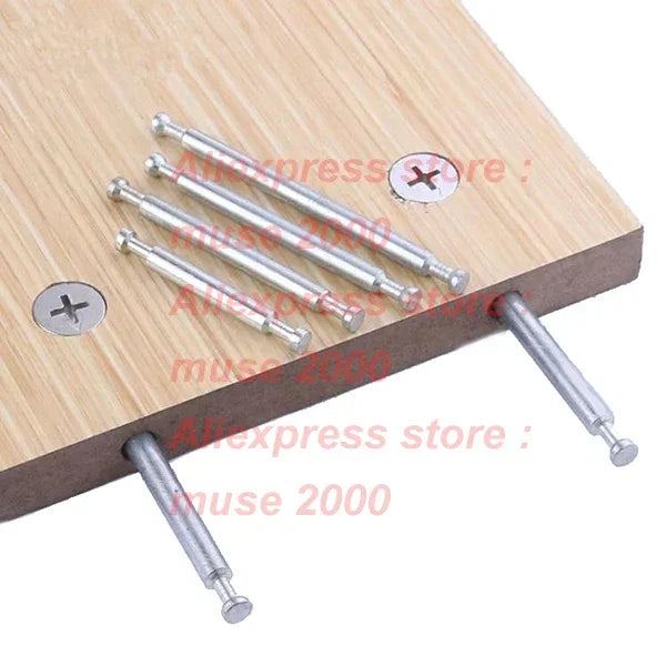 M6 Dia 5.3mm, 48-84mm Pole Furniture Connector, Eccentric Wheel Double-Head Lever, 3-in-1 Desk Table Panel Board Clamp - Image 2
