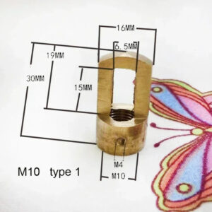 brass nut M10*1 m12*1 lights hanging chain hanger hooker nut hollow screw ends cover cap connector copper lamp holder