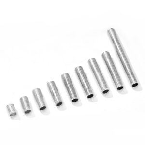 M10*1 pitch 10-100 mm length hollow steel screw bolt lighting full male outer thread tube pole Lamp rod connector fastener screw