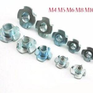 M4 M5 M6 M8 m10 Furniture pre-embedded nut Four Pronged Tee Nuts Cold forging thicken Captive Blind Inserts For Wood Furniture