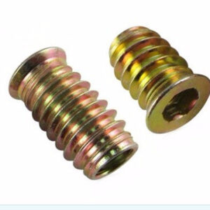M6*20  Furniture countersink pre embedded Inserted nut wood plate bolt anti slip thread steel chair bed connector wood furniture