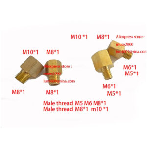 Female  M8  M10x1 nut converter brass to Male M5  m6  m8 x1 coupling brass coupler copper pipe joint connector meter tapping