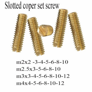 M2 M2.5 M3 M4 copper Slotted Set Screws With Flat Point end Grub Screw Passive adjusting duplexer filter combiner dual tuner