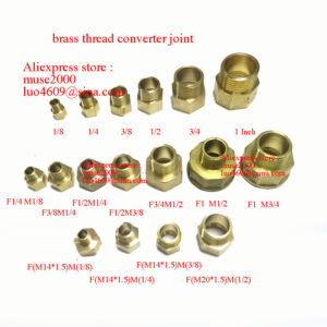 1/2 3/4 1 1.2 1.5 2 inch brass Female to male coupling brass coupler copper pipe joint connector meter tapping pipe joint connec