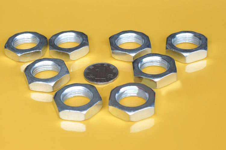 M6 Steel nut, pitch 1.0 fine thread 4 mm height LED light wire cable through hex desk table lamp celling light