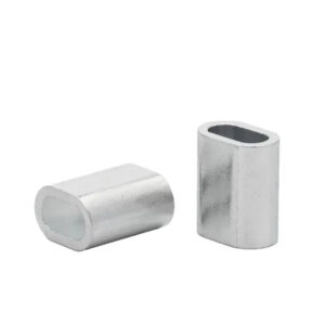 Elliptical Ferrule sleeve 0.5 0.8 1 1.2 1.5 2 2.5 3 4 5 6 8 10mm oval shape 1 hole Al jacket sleeve Steel Twisted wire rope clip