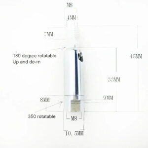Steel Inner M8x1 to outer M8x1 rotatable connector holder fastener 180 degree direction Wall lamp Lighting