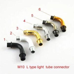 M10 elbow L type steel tube connector screw Ceilling light cable holder hole dia cable outlet fastener nut holder hanger hooker