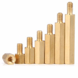 M4 brass standoff spacer copper female male connector Length 5-60mm +6 mm screw  M4 outer  Hex  threaded pass Column