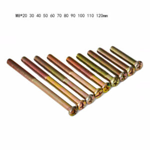Cross  M8 X20-120mm pan head children bed baby wood furniture fastener Crossbar nut fiting plate bar connector