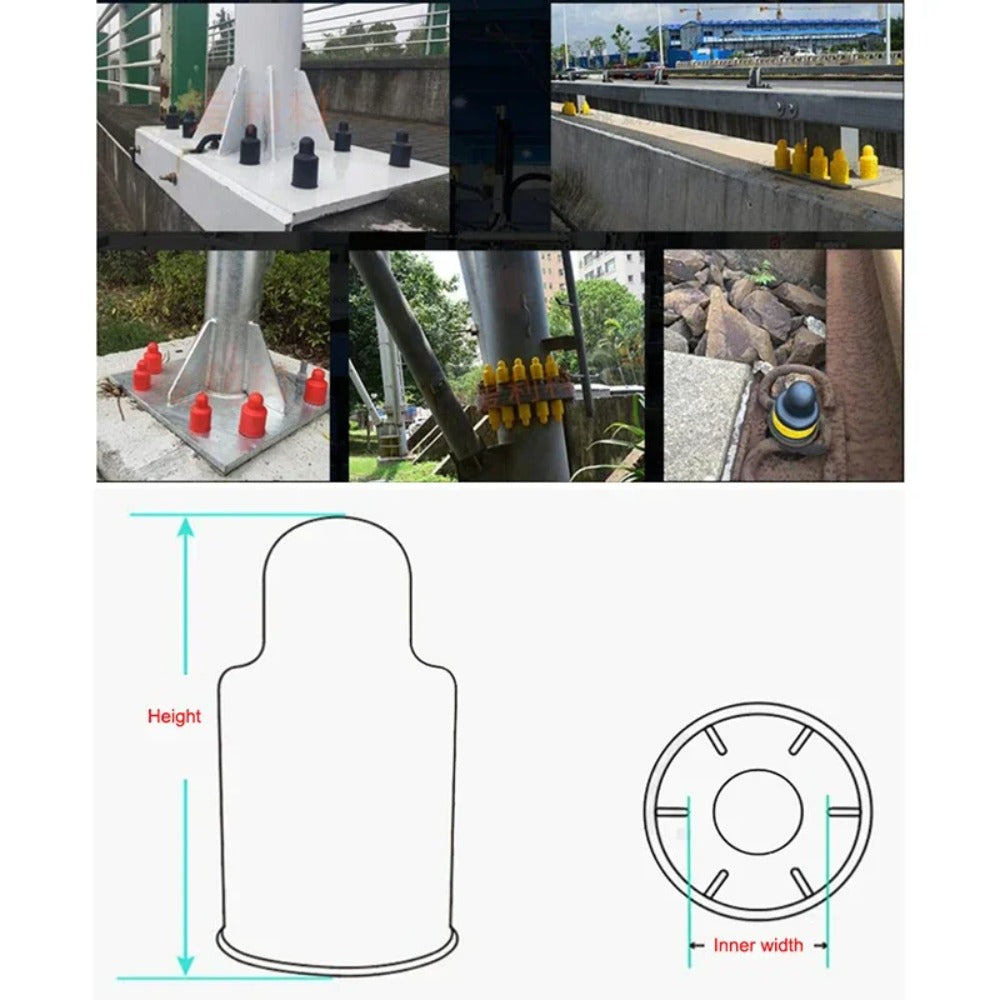 M16-M48 Heighten double nut hexagon nut cover cap plastic protector corrosion proof bridge tail anchor nut bolts - Image 2